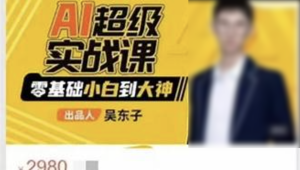 吴东子·AI超级实战课：零基础小白到大神！