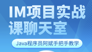 Java程序员阿斌手把手教学-IM项目实战课【聊天室】
