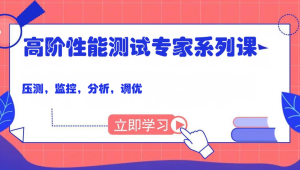 码尚 高阶性能测试专家系列课（压测，监控，分析，调优）
