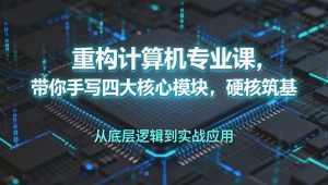 重构计算机专业课，带你手写四大核心模块，硬核筑基