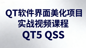 QT软件界面美化项目实战视频课程QT5 QSS
