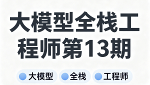 大模型全栈工程师第13期